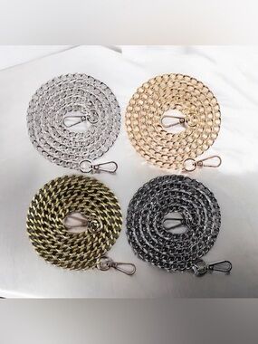Replacement bag chain available in 4 colors , gold, silver, brass or gunmetal